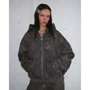 Named Collective Curse Zip Hoodie Womans Small/Medium Tree Camo